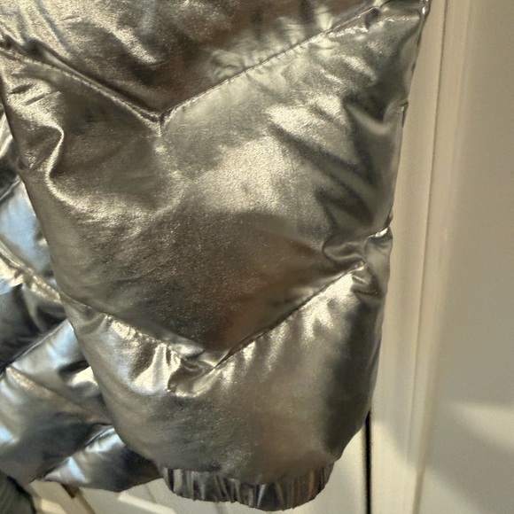 MICHAEL Michael Kors Metallic Puffer with Dark Fur Trim - Picture 4 of 7